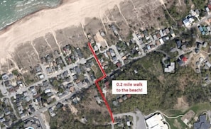 short walk to the beach!