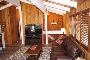 Comfy Living Room with 55' HD smart TV
