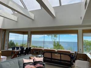 Dome above great room brings lots of natural light