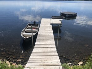Fishing dock.  And a floating raft.  Big Pine Lake