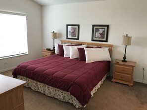 Master bedroom with king bed