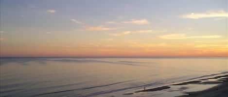 Sunrise and Sunset on the Beach from the Balcony