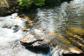 Actual photo of the creek located on The Willow House property