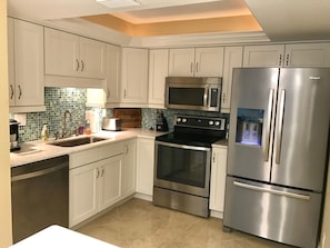 You will want to save money & cook in our beautiful & fully stocked kitchen.