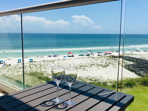 Our private balcony view of The Gulf