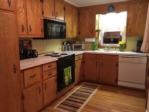 Enjoy a properly outfitted kitchen....