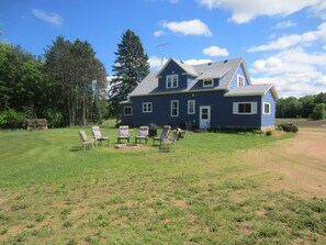 fire pit, back side of house