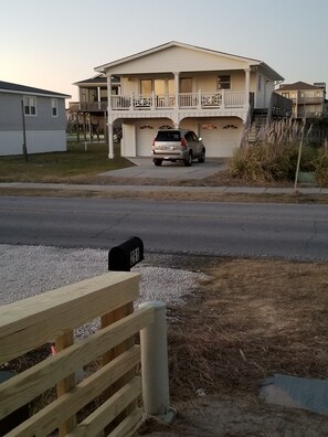 Taken from New Beach Access! Shows Our Property Directly Across the Street! Yay!