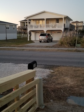 Taken from New Beach Access! Shows Our Property Directly Across the Street! Yay!