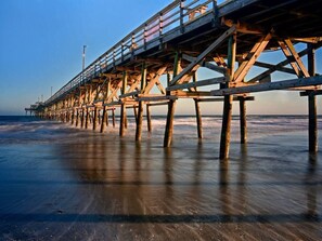 Location, Location, Location. 

The Cherry Grove Fishing Pier is less than 2-minute walk. Almost free access and less than $30 to rent a pole!!  