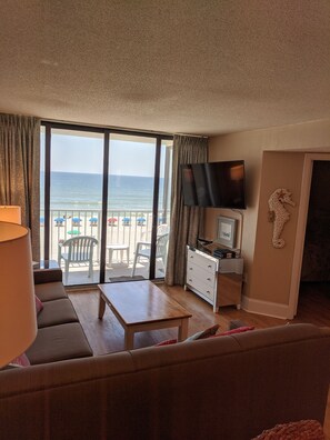 Living room space with ocean view!