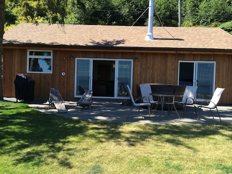 Cottage exterior as seen from the waterfront