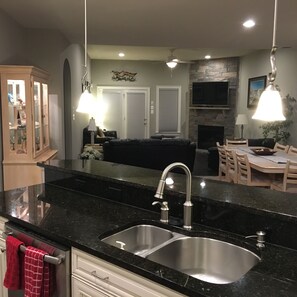 View from Kitchen showing sink and dishwasher