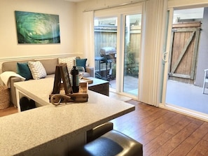 Beachy apartment with coastal decor. Come see why our reviews are best!