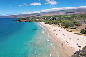 Just minutes away from the stunning turquoise water at Hapuna BeachBeach - voted #1 beach in the USA