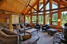 Vaulted Living room on main level of the Lodge