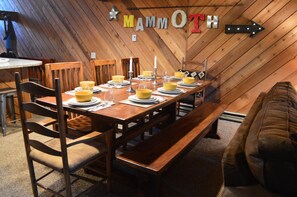 dining table with handmade log table comfortably seats 8