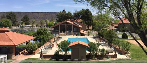 A view from our deck of the clubhouse facilities