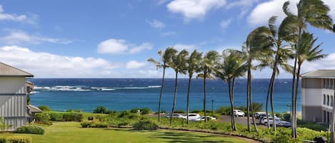 Beautiful view facing east of Shipwreck Beach in front of the Grand Hyatt Kauai