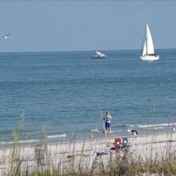 beach in front of our condo Indian Rocks Beach Florida