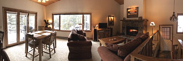Panoramic view of Dining and Living Room