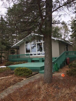 View of front and side of the cottage