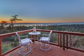 view from the deck outside the dining room