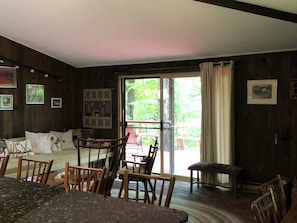 From kitchen into main living area