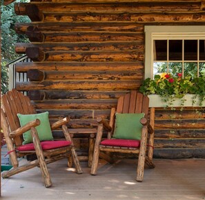 Enjoy the local life from the privacy of the front porch