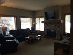 Living room.   View from Kitchen.