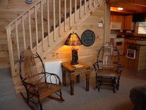 Living Room - Stairs to Loft 