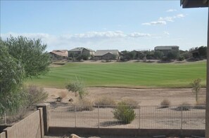 Backs yard has a great view of the golf course