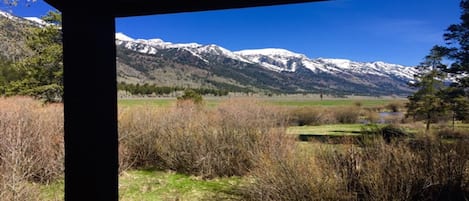  Teton Mountain and Snake River Ranch view from  private deck
