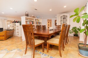 Dining room seats 8