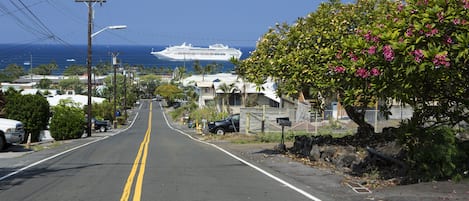 Kalani St. This is the view driving down into Kailua Kona Town.