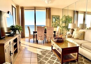 South & east facing sliding doors afford fabulous beach views  