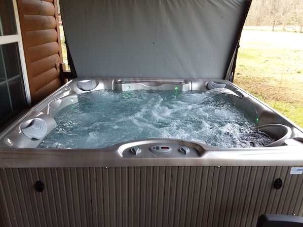 New Hot Tub with multiple massaging jets 