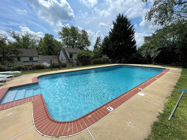 Your refreshing pool with a view of your guesthouse.