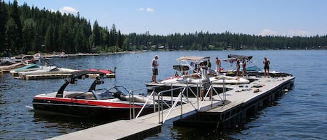 Summer "FUN" at the marina on the lake at the Hawk's Nest Lodge.