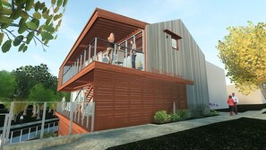 2 large outdoor decks