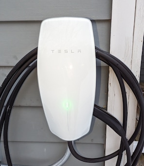 Tesla Universal Wall Charger - charges Tesla and all non-Tesla EV's.