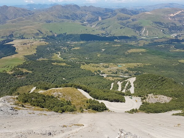 Vista para o campo desde o alojamento