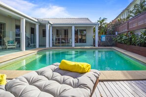 Sunshine is here! Stretch out by the sparkling deep north/west aspect pool.  