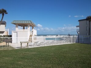 A closer look at the pool and ocean entrance at our complex! Poolside gazebo too