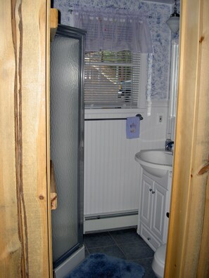 shower stall bathroom.