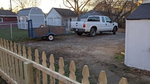 Back parking lot extended 30 ft deep by 28 ft wide