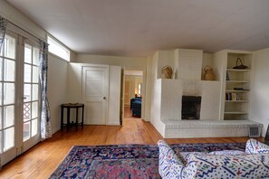 master bedroom with fireplace