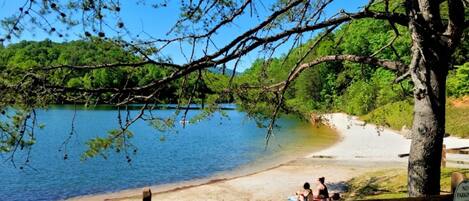 Mirror Lake and Beach- steps in back yard to the beach/ lake and river.