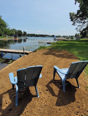 Beach area with seawall