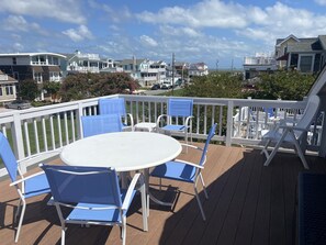 Upstairs deck at front of house